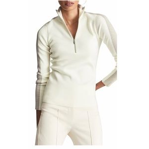 Reiss Zoe Half-Zip Wool Blend Sweater